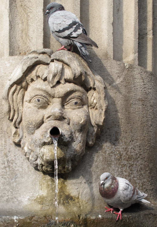 Crostolo Statue Detail - Piazza del Duomo, Reggio Emilia, Italy - October 14, 2010