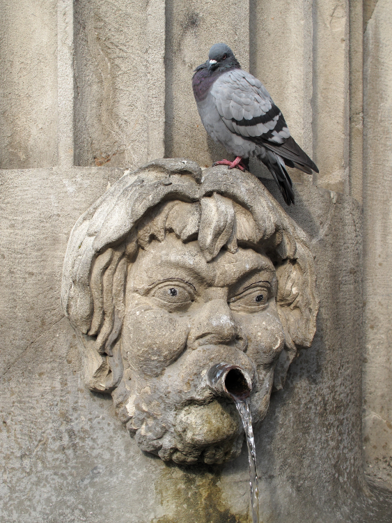 Crostolo Statue Detail - Piazza del Duomo, Reggio Emilia, Italy - October 14, 2010