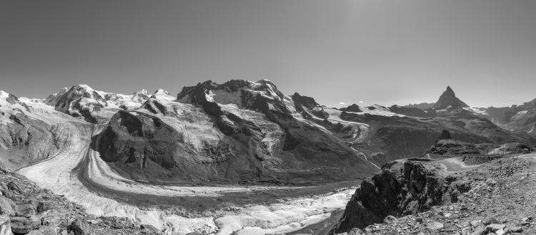 Monte Rosa and Matterhorn - Gornergrat, Zermatt, Switzerland - August 13, 2022