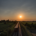 Railway at Sunset - Via Asseverati, Reggio Emilia, Italy - June 9, 2017