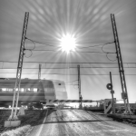 Railway Crossing - Via Felice Orsini, Reggio Emilia, Italy - January 15, 2022
