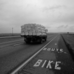 Bike Route - Hwy-1 West, Calgary, Alberta, Canada - Summer 1990