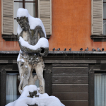 Statua del Crostolo - Piazza Prampolini, Reggio Emilia, Italia - 2 Febbraio 2012