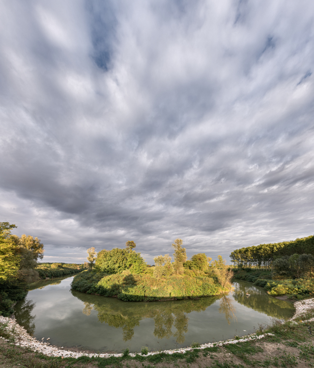 Secchia River Bend - San Benedetto Po, Mantua, Italy - October 4, 2019