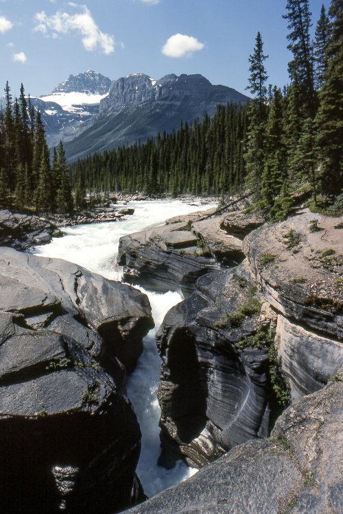 Mistaya River - Mistaya Canyon, Between Banff and Jasper, Alberta, Canada - Summer 1990