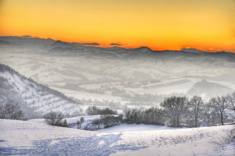 Cold Sunset - Castellarano, Reggio Emilia, Italy - December 20, 2009